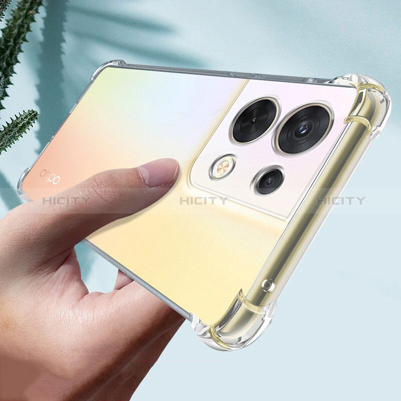 Cover Silicone Trasparente Ultra Sottile Morbida T15 per Oppo Reno9 Pro+ Plus 5G Chiaro