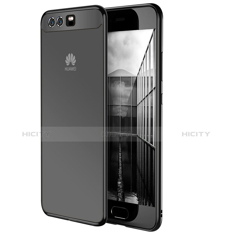 Cover Silicone Trasparente Ultra Sottile Morbida T16 per Huawei P10 Plus Nero
