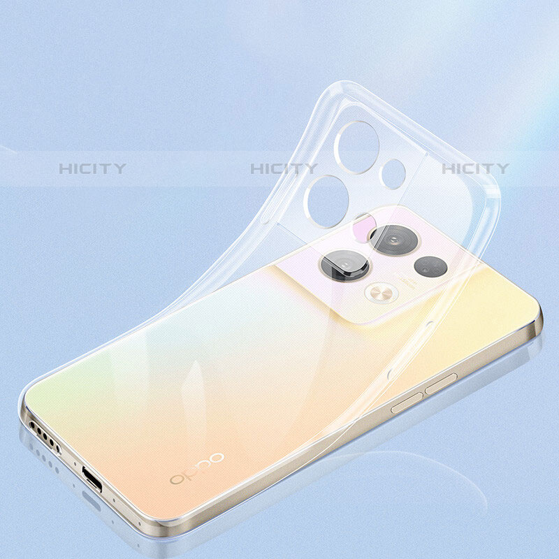 Cover Silicone Trasparente Ultra Sottile Morbida T16 per Oppo Reno8 Pro 5G Chiaro