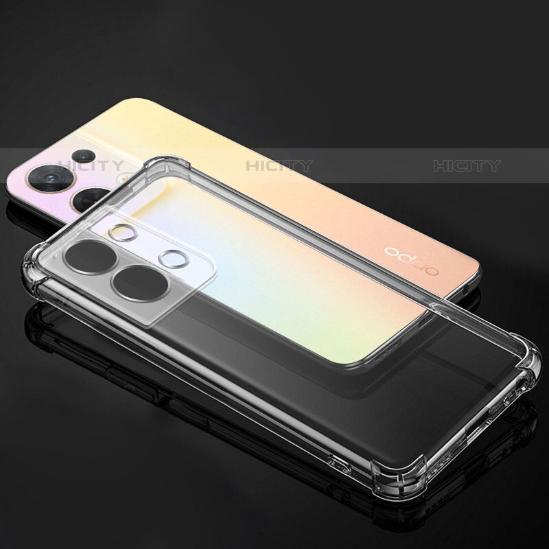 Cover Silicone Trasparente Ultra Sottile Morbida T16 per Oppo Reno9 5G Chiaro