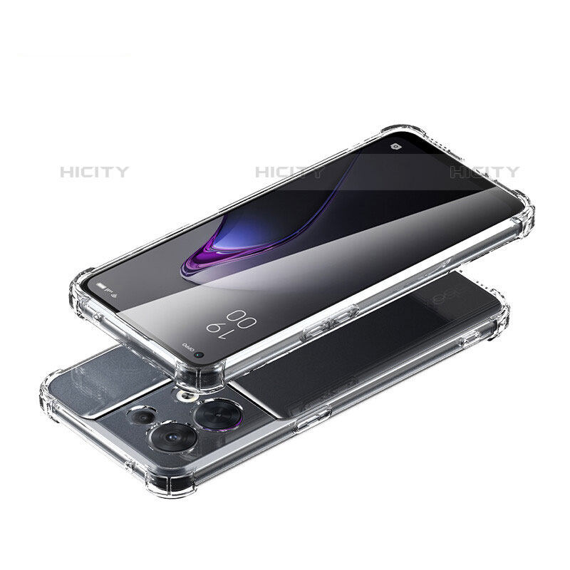 Cover Silicone Trasparente Ultra Sottile Morbida T16 per Oppo Reno9 Pro 5G Chiaro