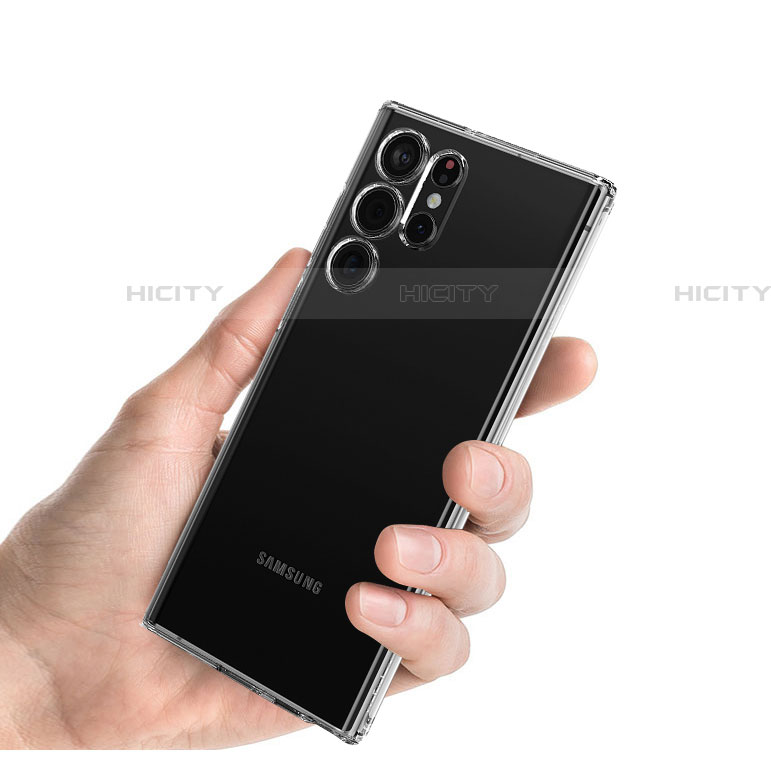 Cover Silicone Trasparente Ultra Sottile Morbida T17 per Samsung Galaxy S22 Ultra 5G Chiaro