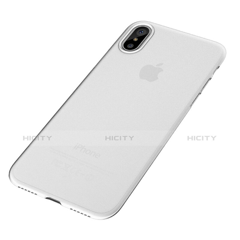 Cover Silicone Trasparente Ultra Sottile Morbida T18 per Apple iPhone X Bianco