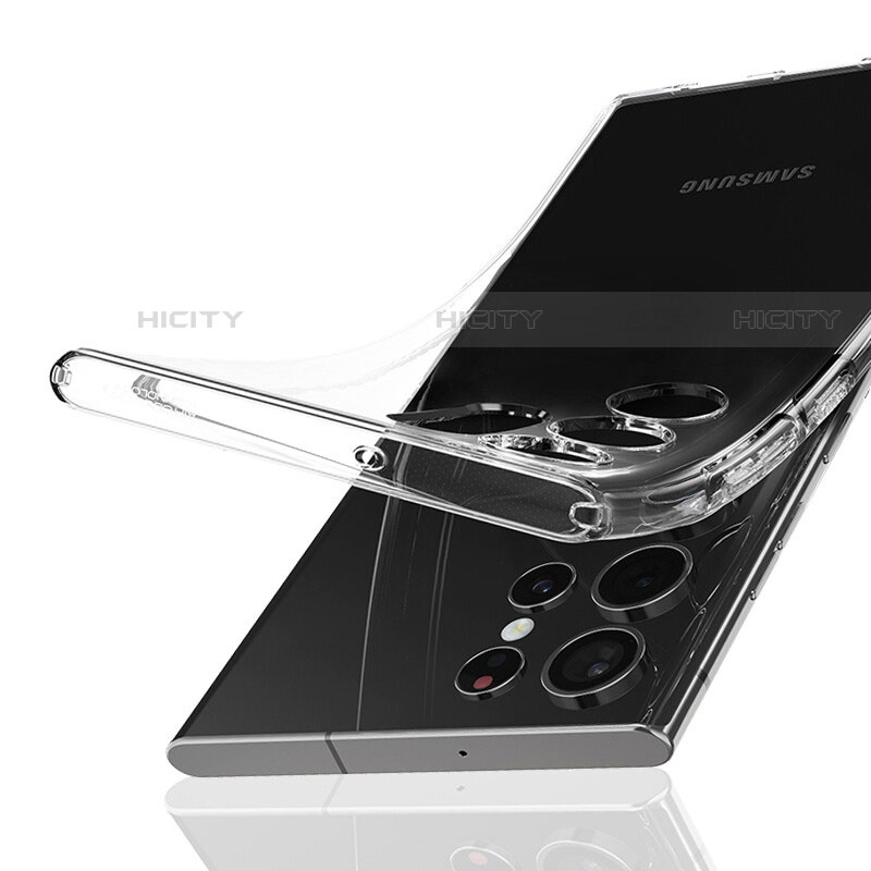 Cover Silicone Trasparente Ultra Sottile Morbida T18 per Samsung Galaxy S22 Ultra 5G Chiaro