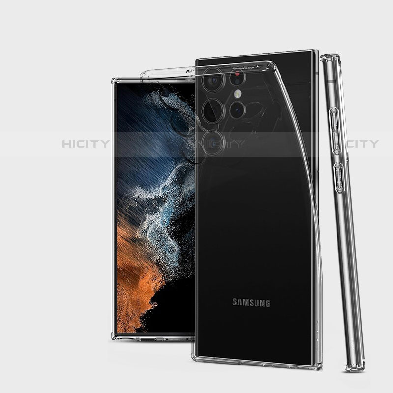 Cover Silicone Trasparente Ultra Sottile Morbida T18 per Samsung Galaxy S23 Ultra 5G Chiaro