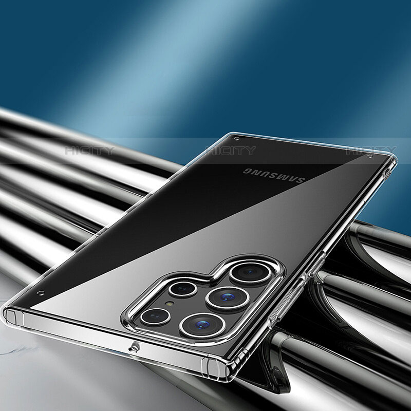 Cover Silicone Trasparente Ultra Sottile Morbida T19 per Samsung Galaxy S21 Ultra 5G Chiaro