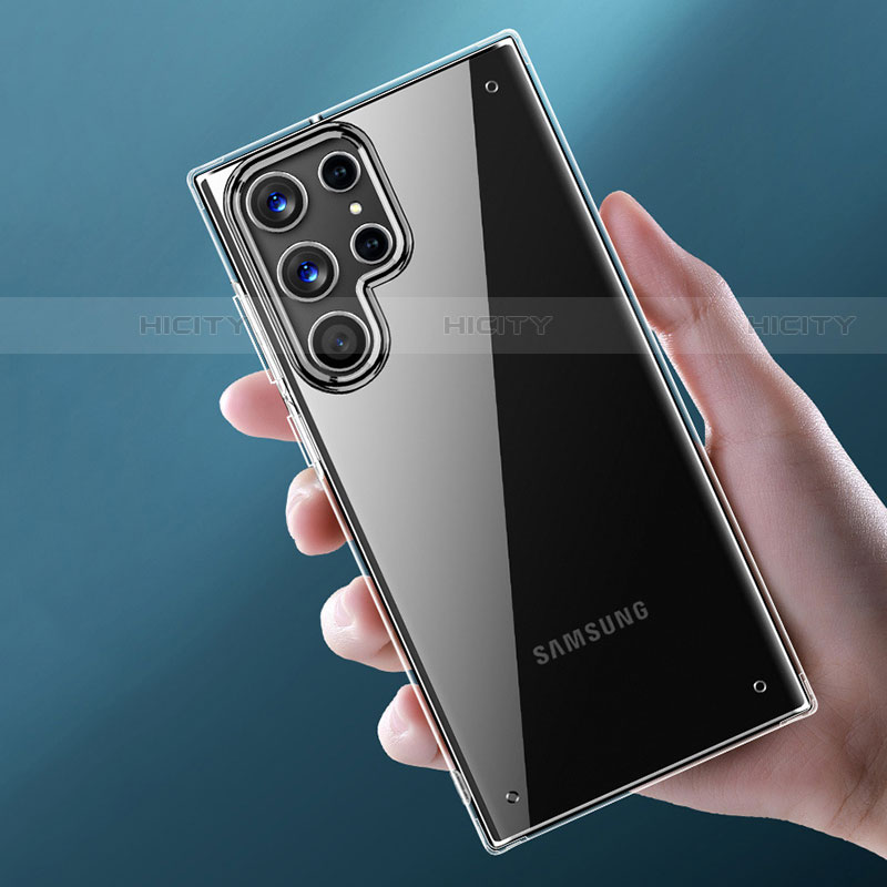 Cover Silicone Trasparente Ultra Sottile Morbida T19 per Samsung Galaxy S21 Ultra 5G Chiaro