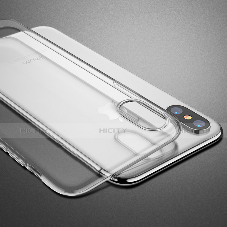 Cover Silicone Trasparente Ultra Sottile Morbida T20 per Apple iPhone X Chiaro