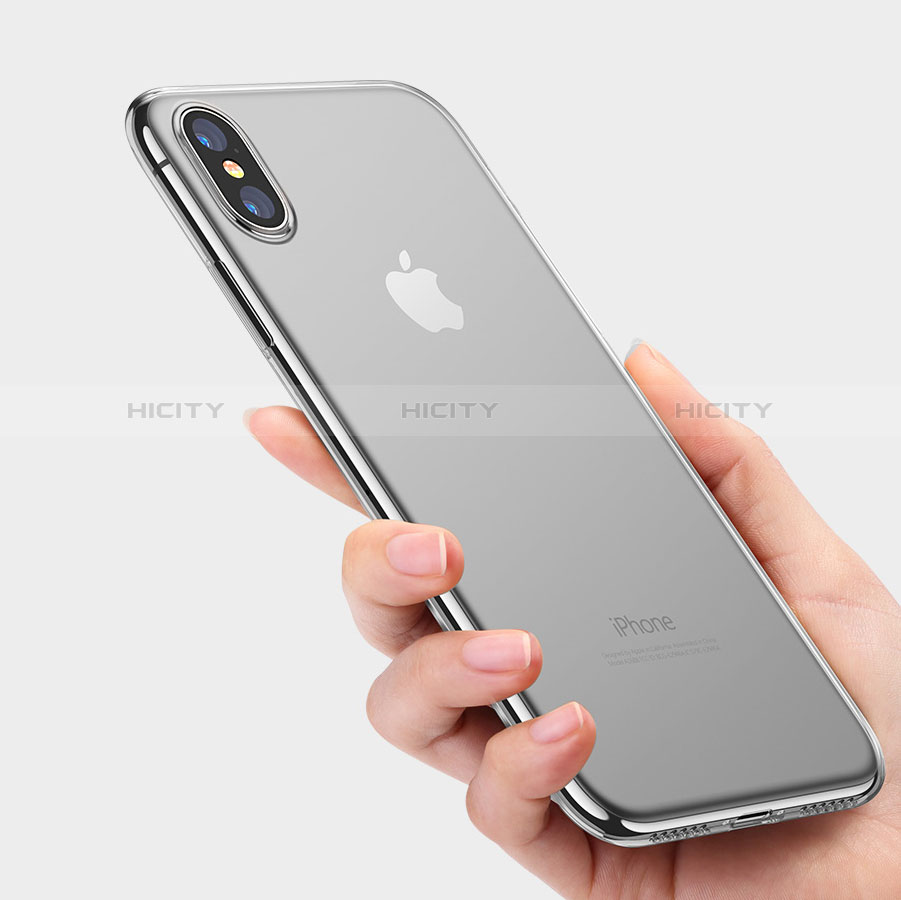 Cover Silicone Trasparente Ultra Sottile Morbida T20 per Apple iPhone Xs Max Chiaro