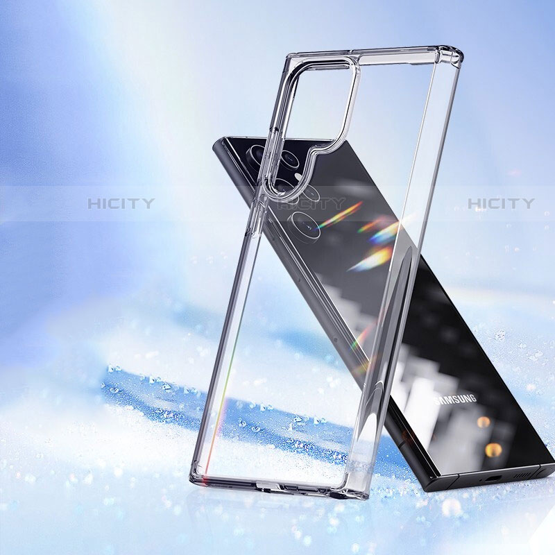 Cover Silicone Trasparente Ultra Sottile Morbida T20 per Samsung Galaxy S21 Ultra 5G Chiaro