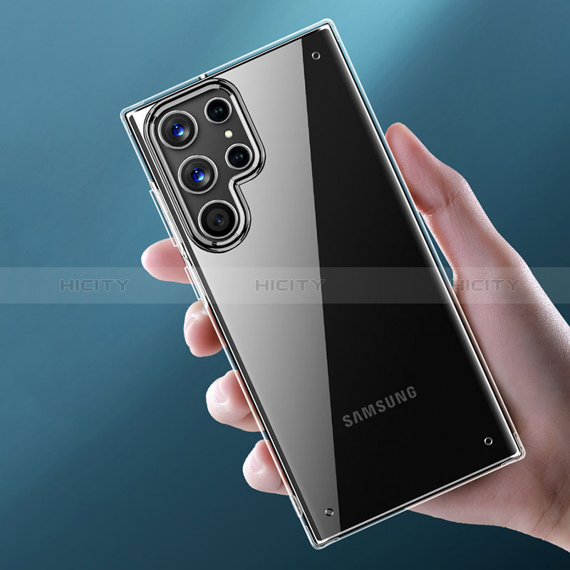 Cover Silicone Trasparente Ultra Sottile Morbida T20 per Samsung Galaxy S24 Ultra 5G Chiaro