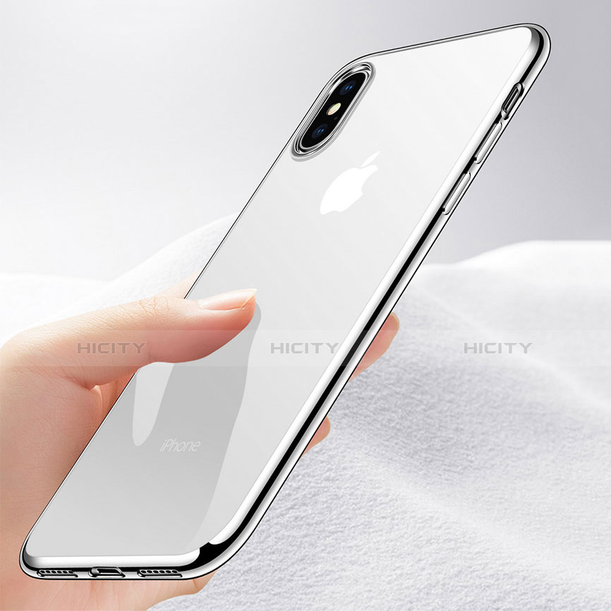 Cover Silicone Trasparente Ultra Sottile Morbida T27 per Apple iPhone X Chiaro