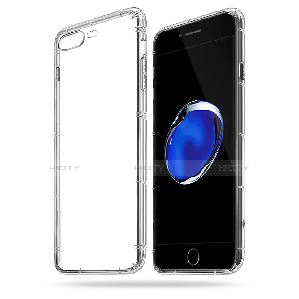 Cover Silicone Trasparente Ultra Sottile Morbida Z07 per Apple iPhone 8 Plus Chiaro
