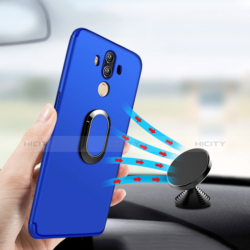 Cover Silicone Ultra Sottile Morbida con Anello Supporto per Huawei Mate 10 Pro Blu