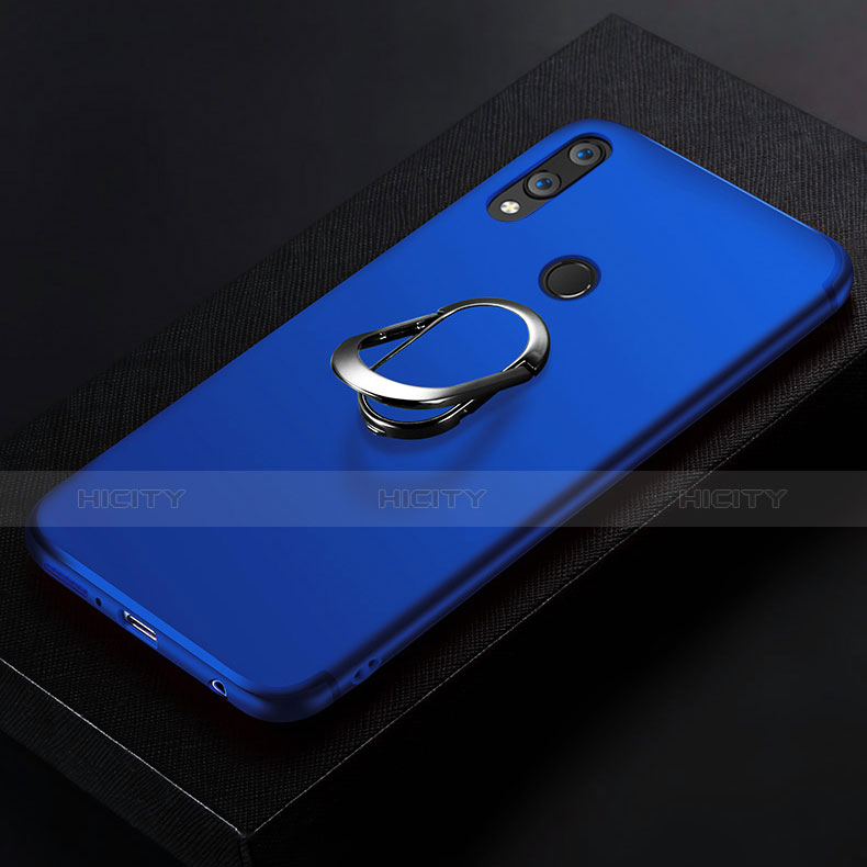 Cover Silicone Ultra Sottile Morbida con Anello Supporto per Huawei P20 Lite Blu