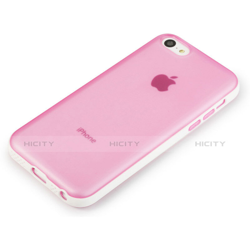 Cover Silicone Ultra Sottile Morbida Laterale Opaca per Apple iPhone 5C Rosa