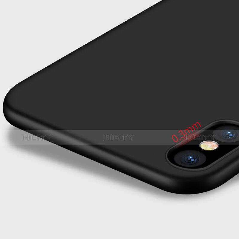 Cover Silicone Ultra Sottile Morbida M01 per Apple iPhone X Nero