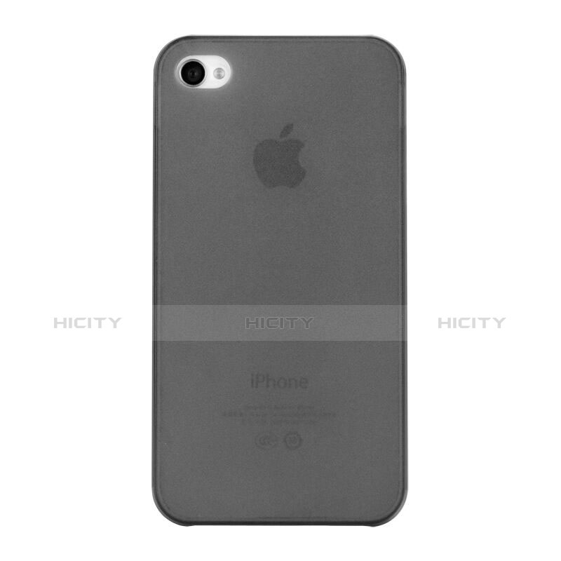 Cover Silicone Ultra Sottile Morbida Opaca per Apple iPhone 4 Grigio