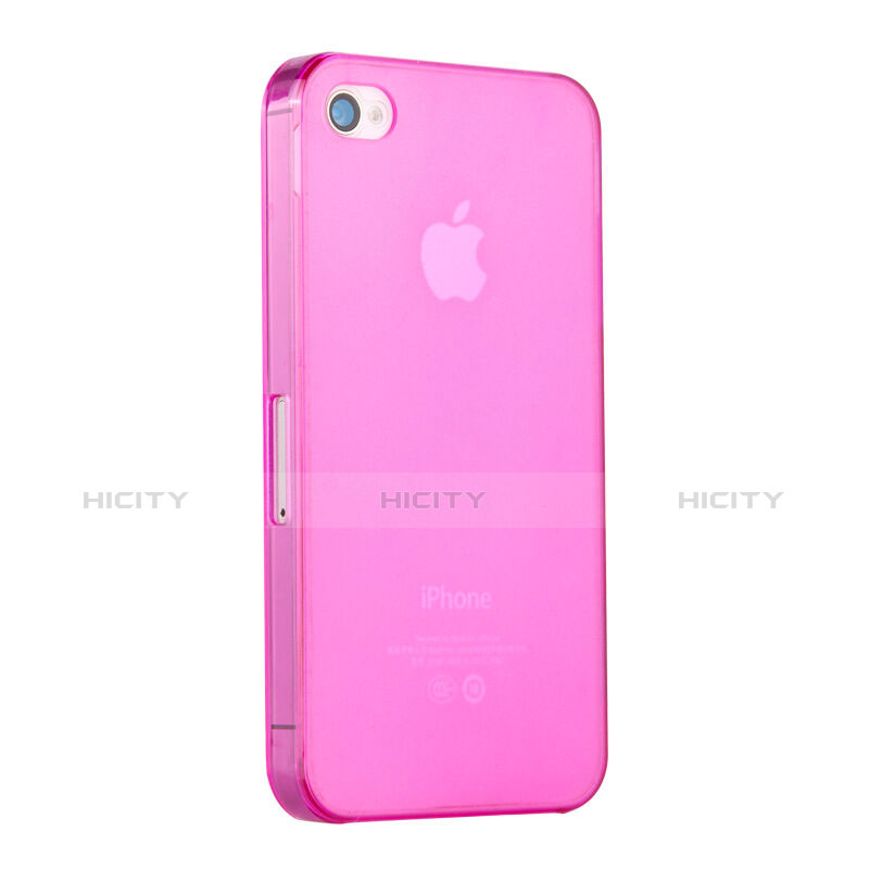 Cover Silicone Ultra Sottile Morbida Opaca per Apple iPhone 4 Rosa