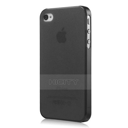 Cover Silicone Ultra Sottile Morbida Opaca per Apple iPhone 4S Grigio