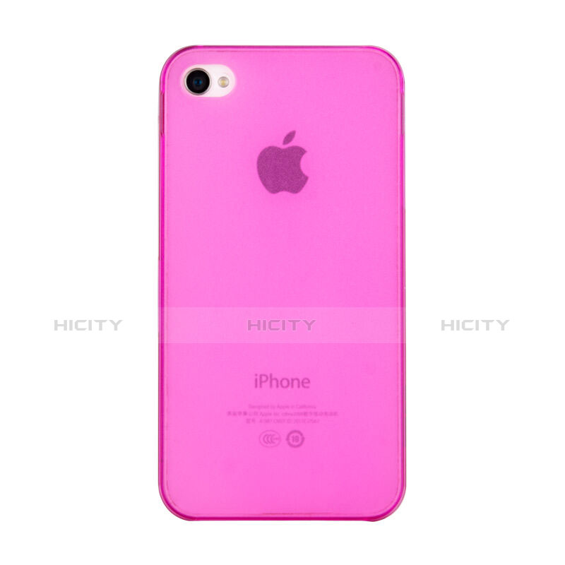 Cover Silicone Ultra Sottile Morbida Opaca per Apple iPhone 4S Rosa