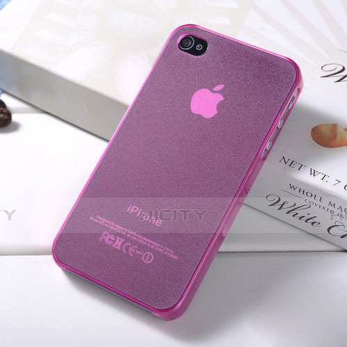 Cover Silicone Ultra Sottile Morbida Opaca per Apple iPhone 4S Rosa