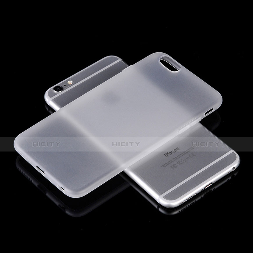 Cover Silicone Ultra Sottile Morbida Opaca per Apple iPhone 6 Plus Bianco