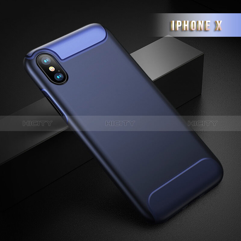Cover Silicone Ultra Sottile Morbida Opaca per Apple iPhone Xs Max Blu