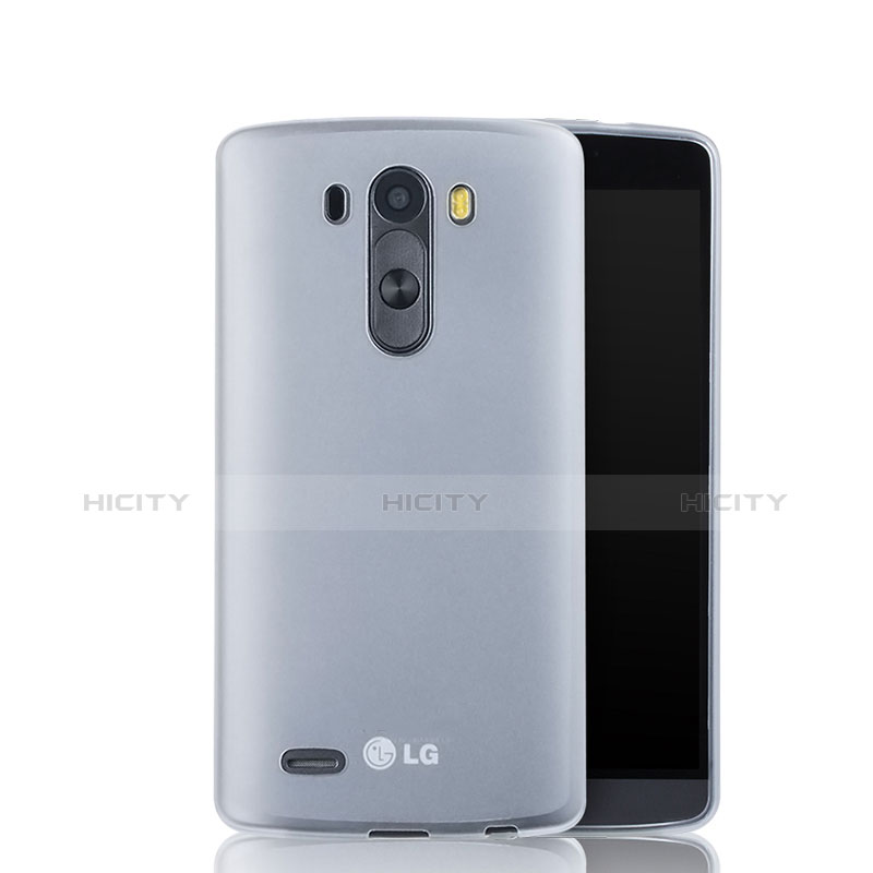 Cover Silicone Ultra Sottile Morbida Opaca per LG G3 Bianco