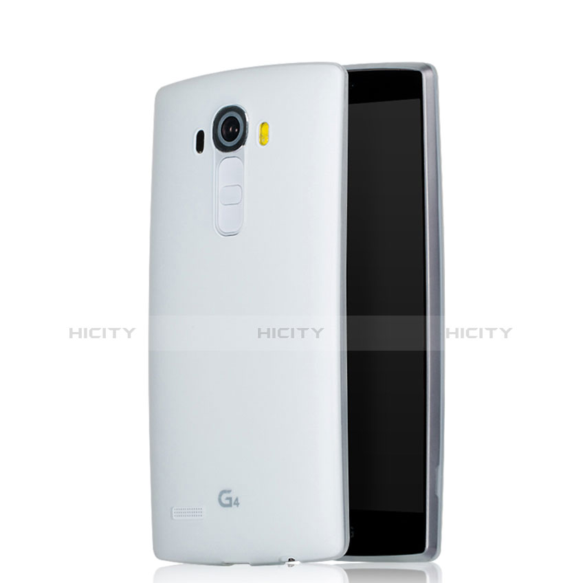 Cover Silicone Ultra Sottile Morbida Opaca per LG G4 Bianco