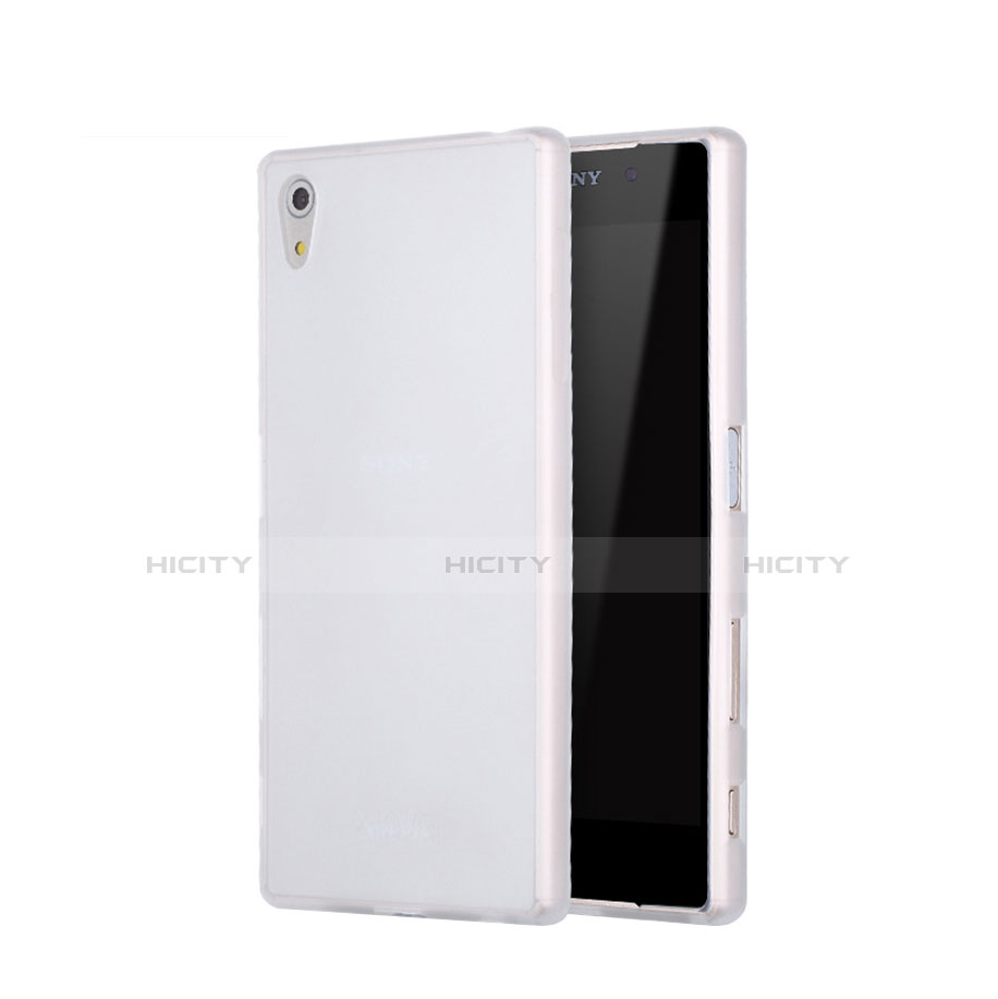 Cover Silicone Ultra Sottile Morbida Opaca per Sony Xperia Z5 Bianco