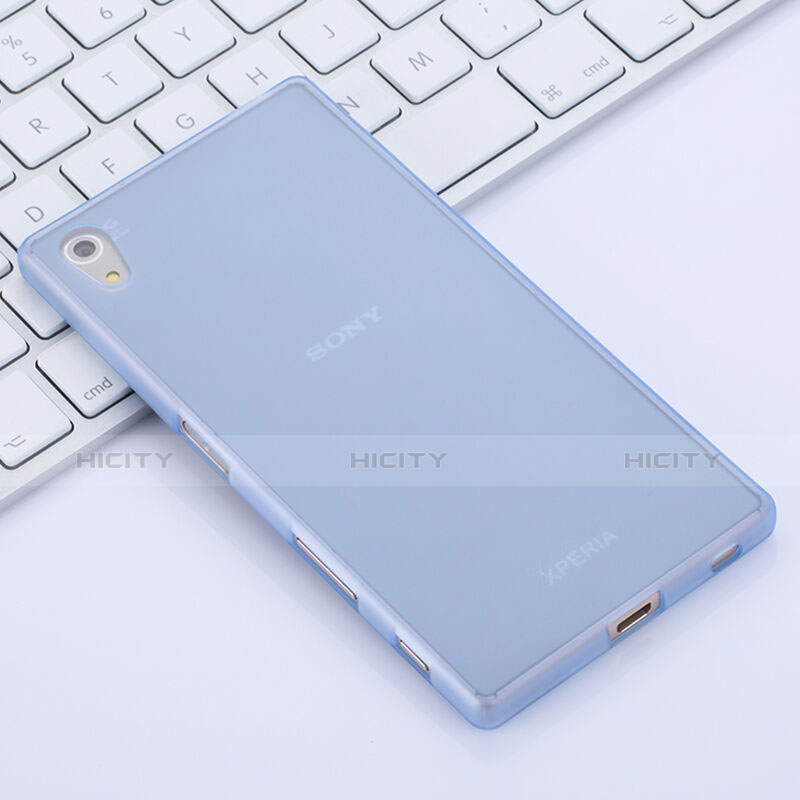 Cover Silicone Ultra Sottile Morbida Opaca per Sony Xperia Z5 Blu