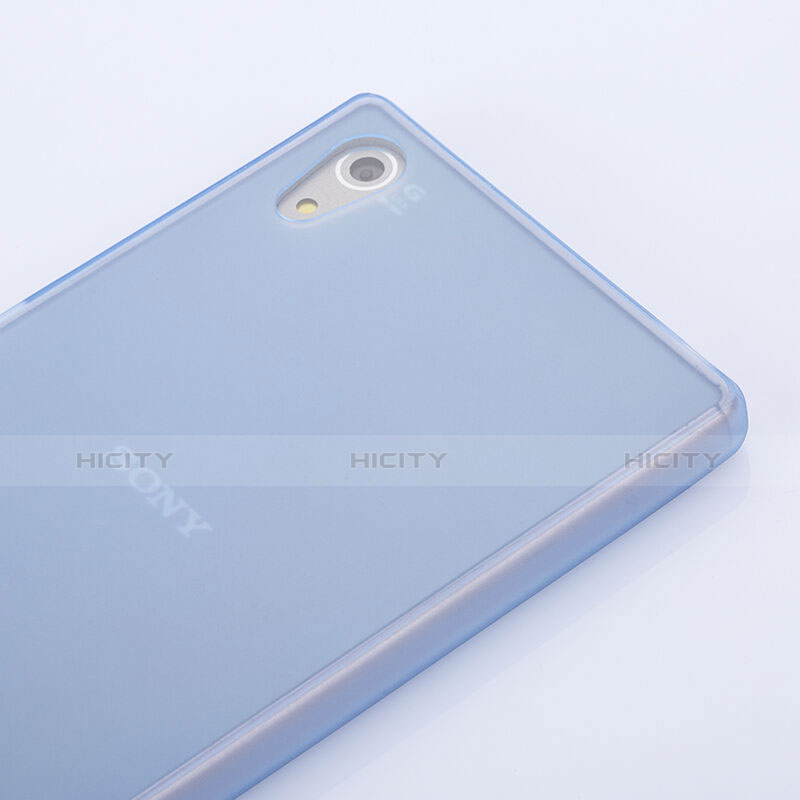 Cover Silicone Ultra Sottile Morbida Opaca per Sony Xperia Z5 Blu