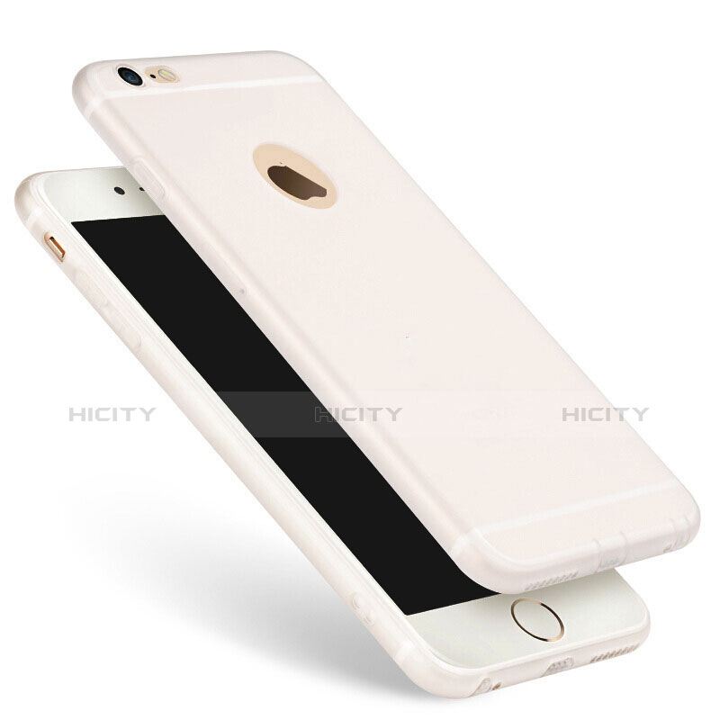 Cover Silicone Ultra Sottile Morbida per Apple iPhone 6 Plus Bianco