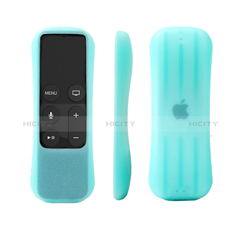 Cover Silicone Ultra Sottile Morbida per Apple TV 4 Cielo Blu