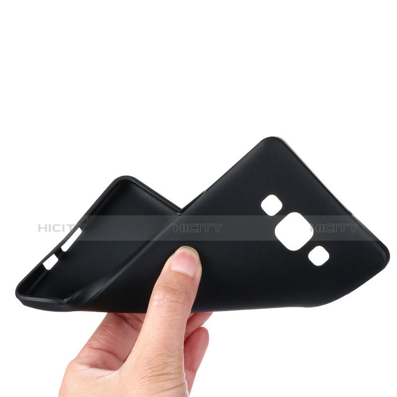 Cover Silicone Ultra Sottile Morbida per Samsung Galaxy A7 Duos SM-A700F A700FD Nero
