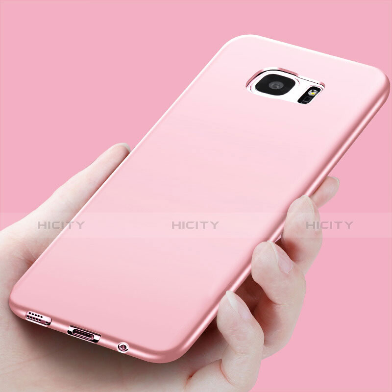 Cover Silicone Ultra Sottile Morbida R03 per Samsung Galaxy S7 Edge G935F Oro Rosa