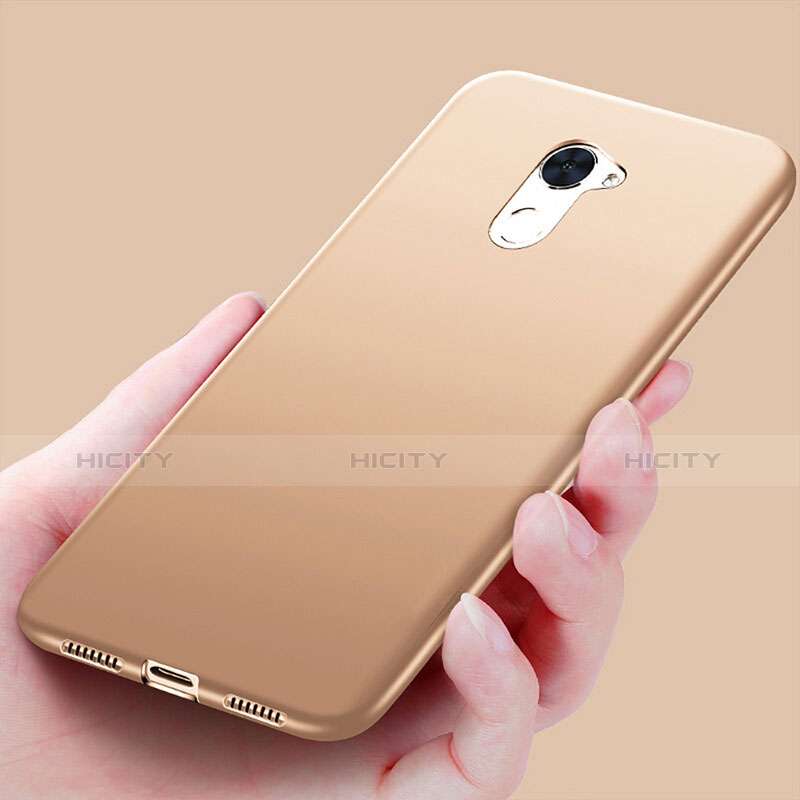 Cover Silicone Ultra Sottile Morbida S03 per Huawei Y7 Prime Oro