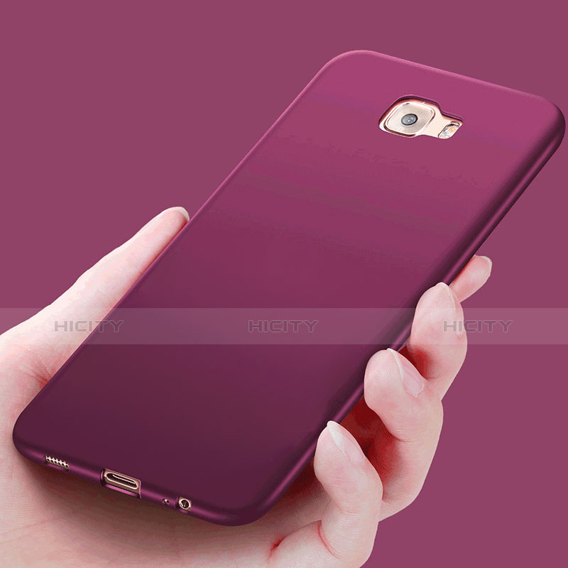 Cover Silicone Ultra Sottile Morbida S03 per Samsung Galaxy C5 Pro C5010 Viola