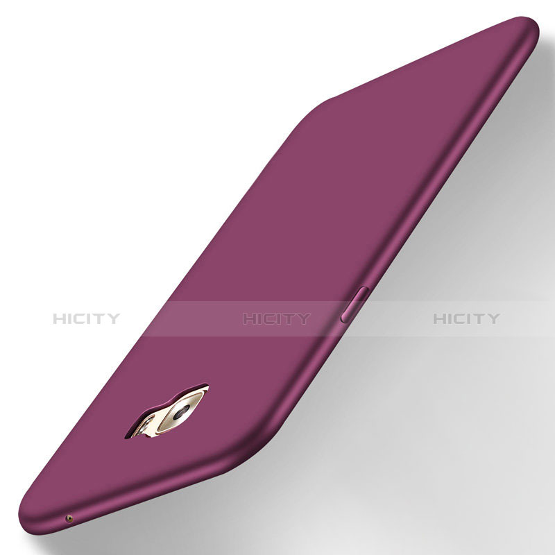Cover Silicone Ultra Sottile Morbida S03 per Samsung Galaxy C7 Pro C7010 Viola