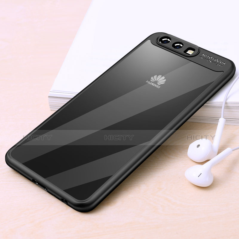 Cover Silicone Ultra Sottile Morbida Specchio per Huawei P10 Nero