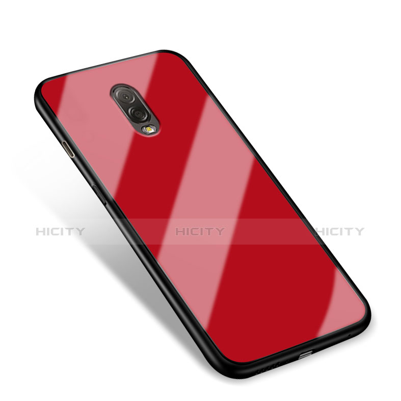 Cover Silicone Ultra Sottile Morbida Specchio per Samsung Galaxy C7 (2017) Rosso