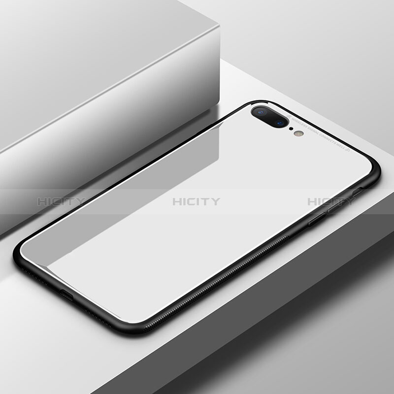 Cover Silicone Ultra Sottile Morbida Specchio R05 per Apple iPhone 8 Plus Bianco