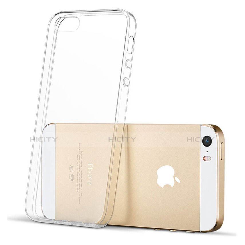 Cover TPU Trasparente Ultra Sottile Morbida per Apple iPhone 5S Chiaro