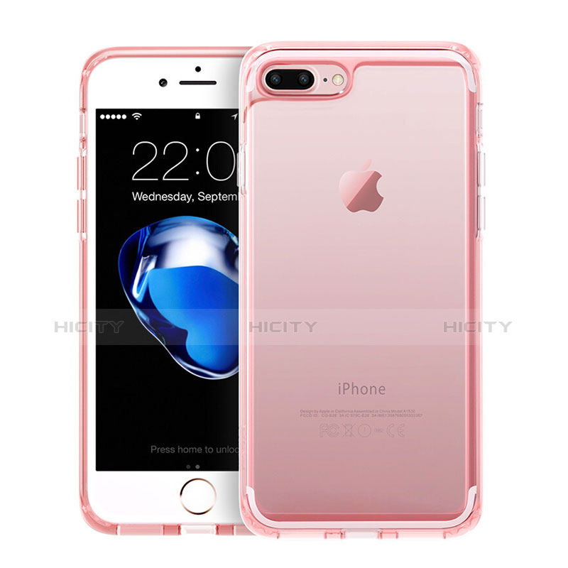 Cover TPU Trasparente Ultra Sottile Morbida per Apple iPhone 7 Plus Rosa
