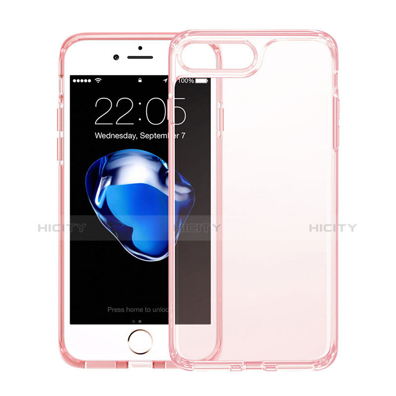 Cover TPU Trasparente Ultra Sottile Morbida per Apple iPhone 7 Plus Rosa