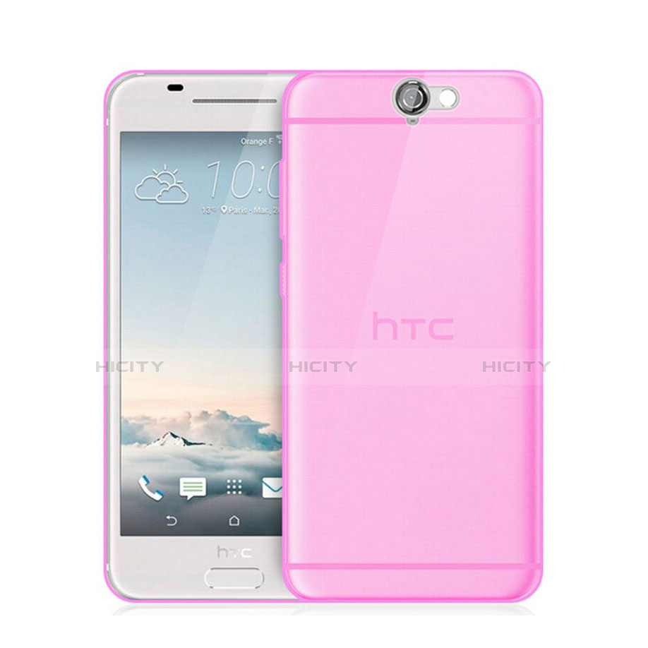 Cover TPU Trasparente Ultra Sottile Morbida per HTC One A9 Rosa