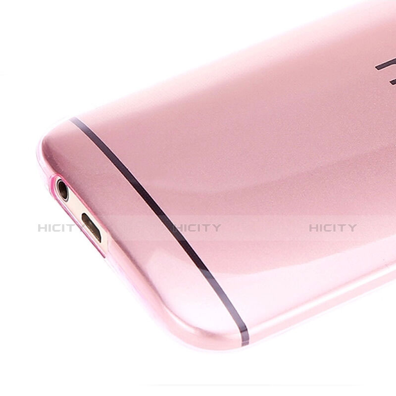 Cover TPU Trasparente Ultra Sottile Morbida per HTC One M8 Rosa