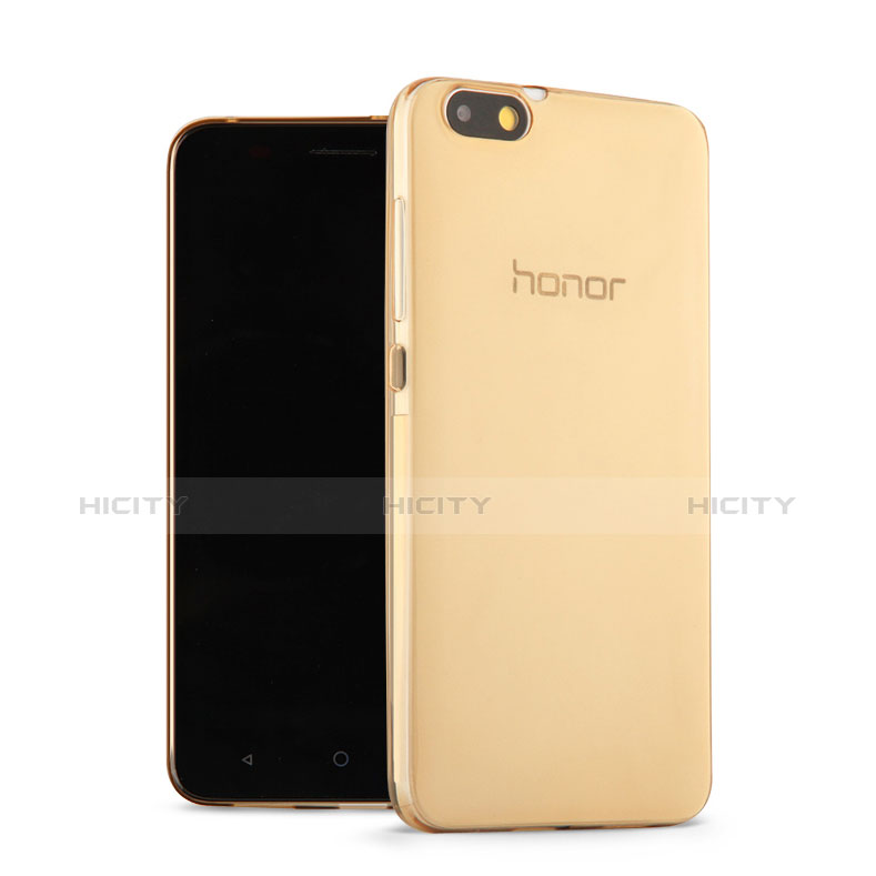 Cover TPU Trasparente Ultra Sottile Morbida per Huawei Honor 4X Oro