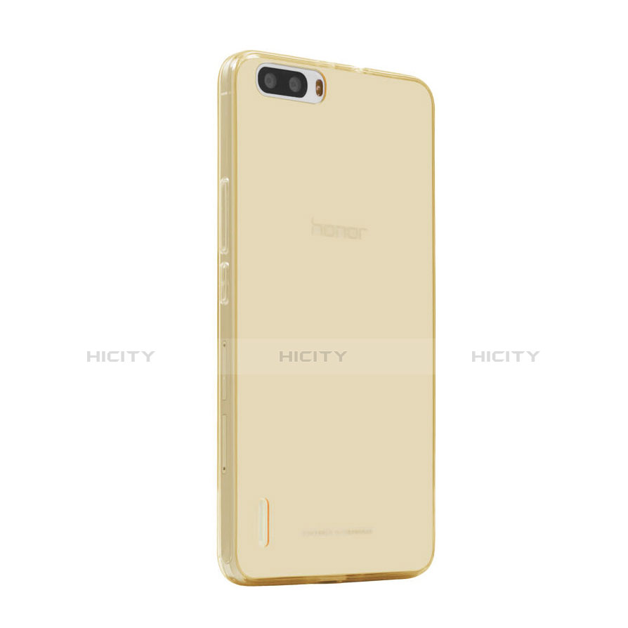 Cover TPU Trasparente Ultra Sottile Morbida per Huawei Honor 6 Plus Oro